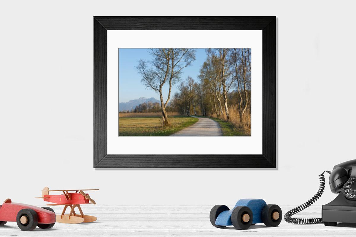Shown hanging in a room: Modern 14"x12" (36x31cm)