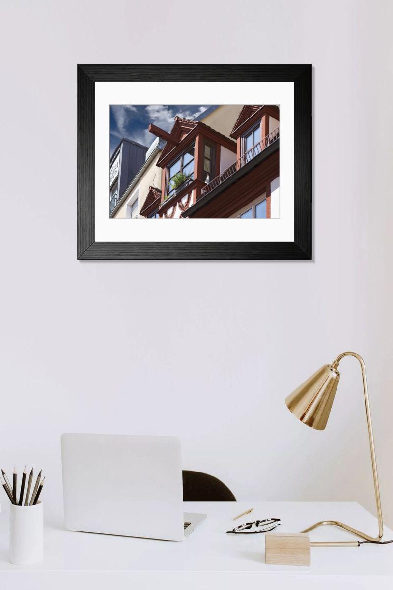 Shown hanging in a room: Modern 14"x12" (36x31cm)