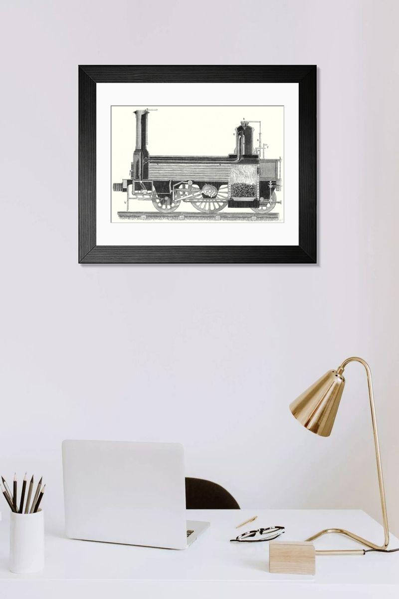 Shown hanging in a room: Modern 14"x12" (36x31cm)