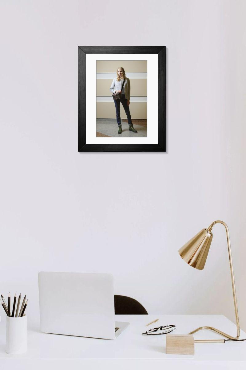 Shown hanging in a room: Modern 14"x12" (36x31cm)