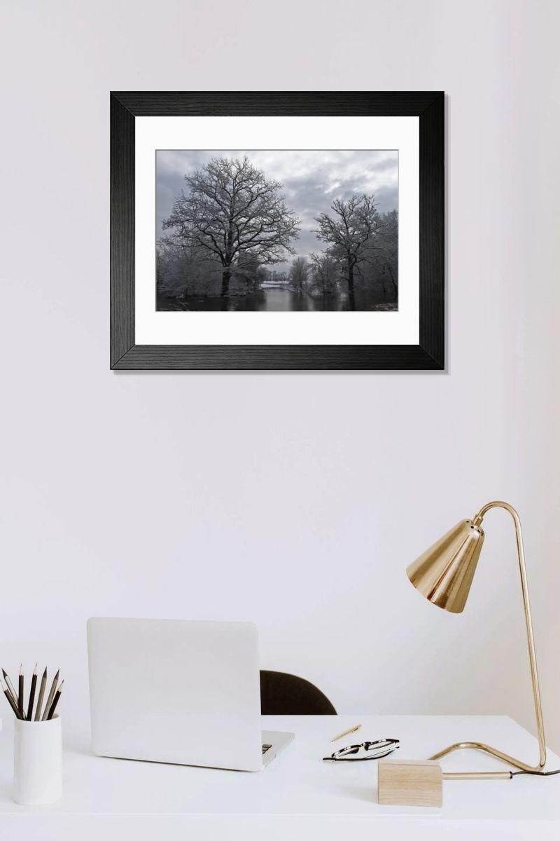 Shown hanging in a room: Modern 14"x12" (36x31cm)