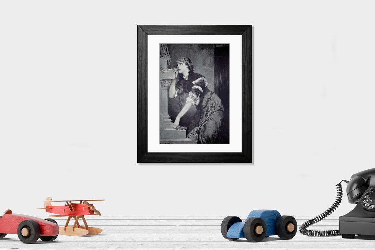 Shown hanging in a room: Modern 14"x12" (36x31cm)