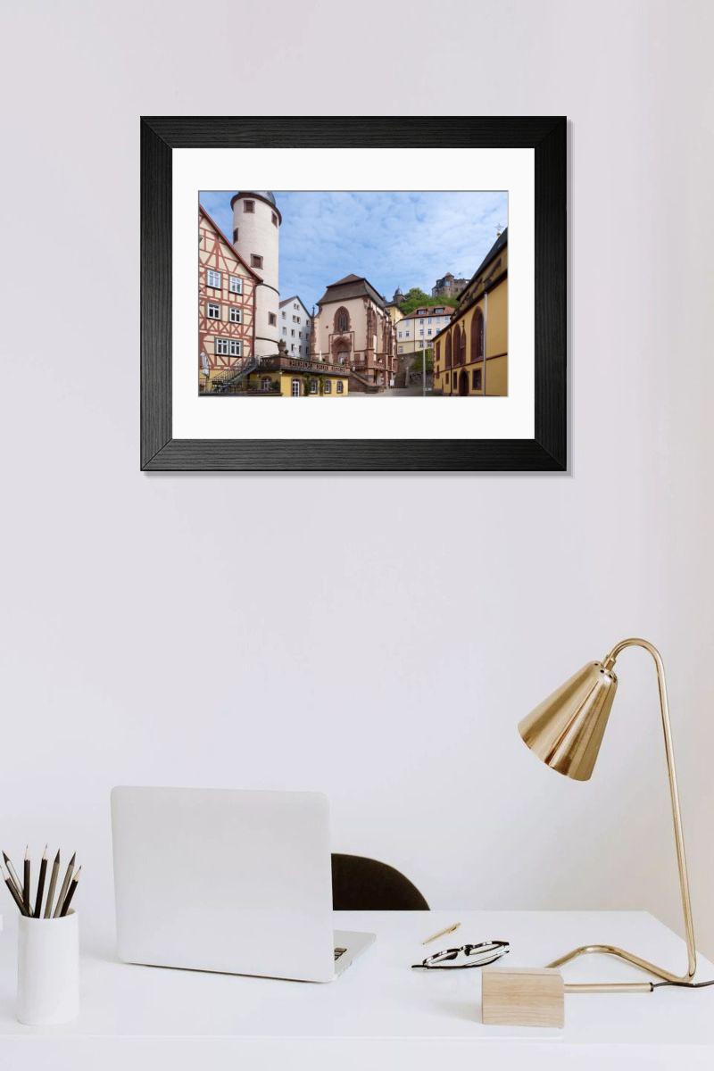 Shown hanging in a room: Modern 14"x12" (36x31cm)