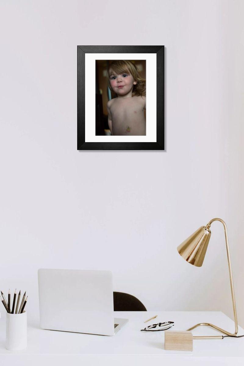 Shown hanging in a room: Modern 14"x12" (36x31cm)