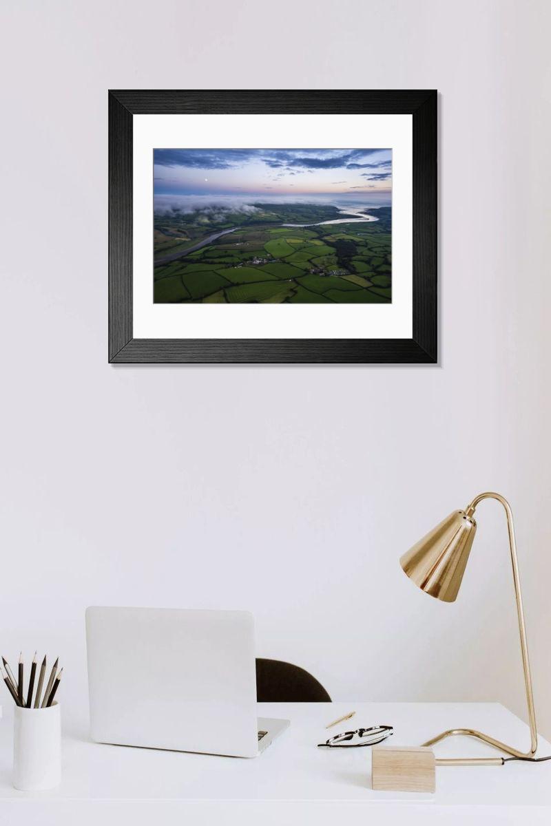 Shown hanging in a room: Modern 14"x12" (36x31cm)