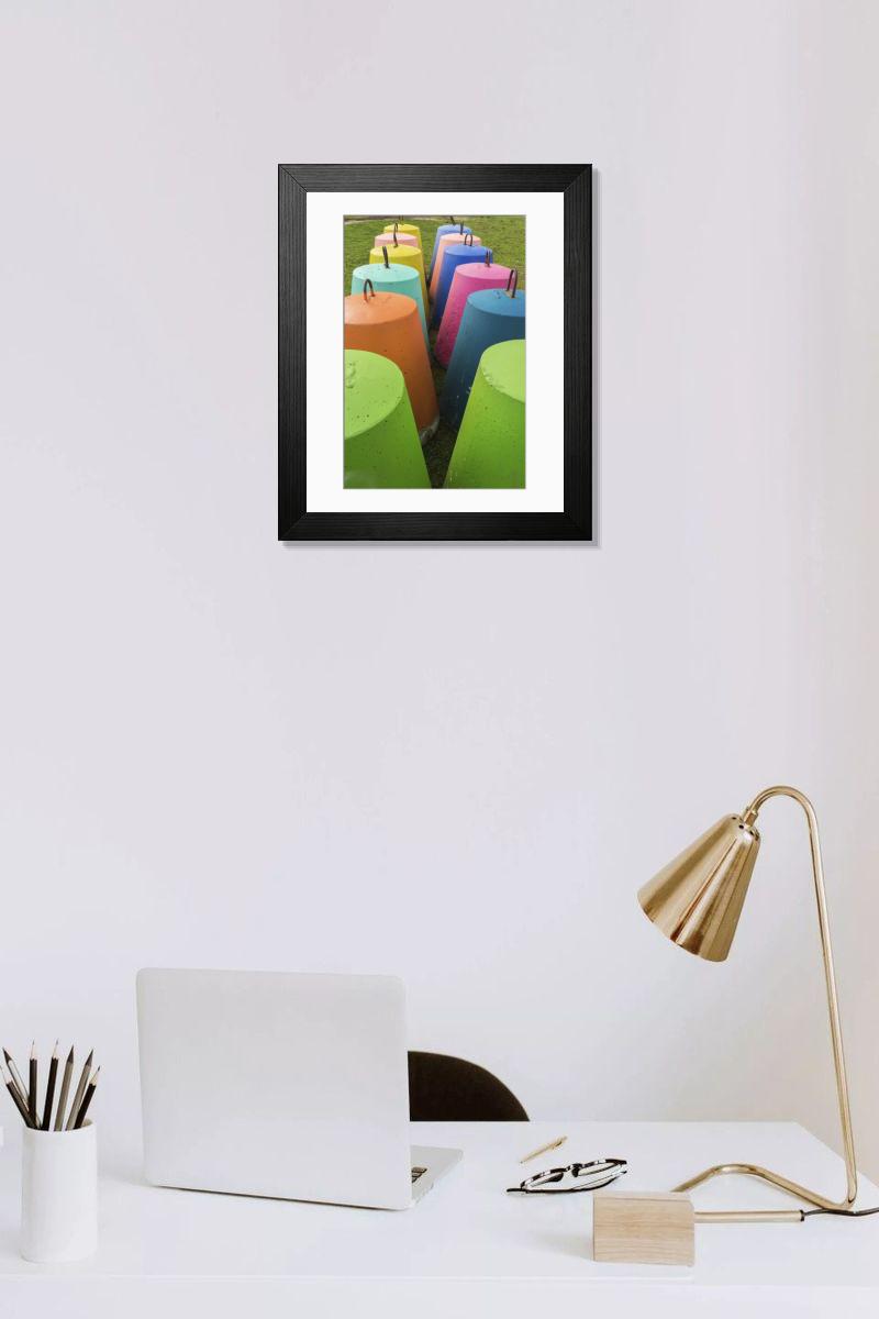 Shown hanging in a room: Modern 14"x12" (36x31cm)