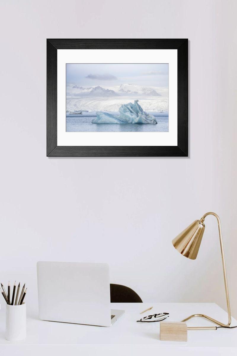 Shown hanging in a room: Modern 14"x12" (36x31cm)
