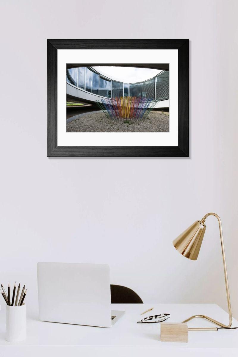Shown hanging in a room: Modern 14"x12" (36x31cm)