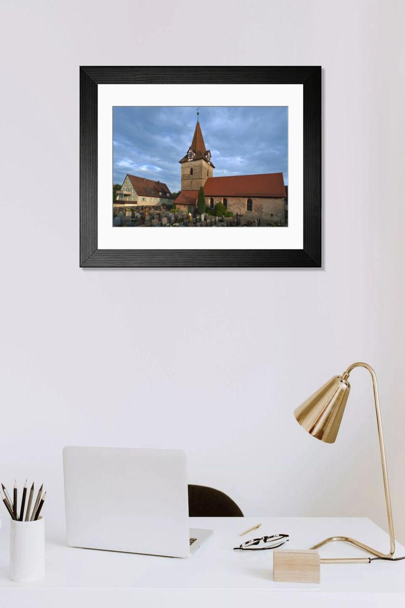 Shown hanging in a room: Modern 14"x12" (36x31cm)