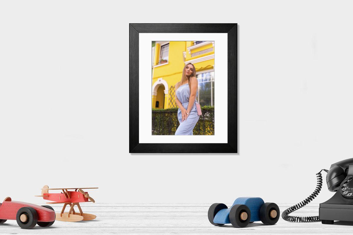 Shown hanging in a room: Modern 14"x12" (36x31cm)