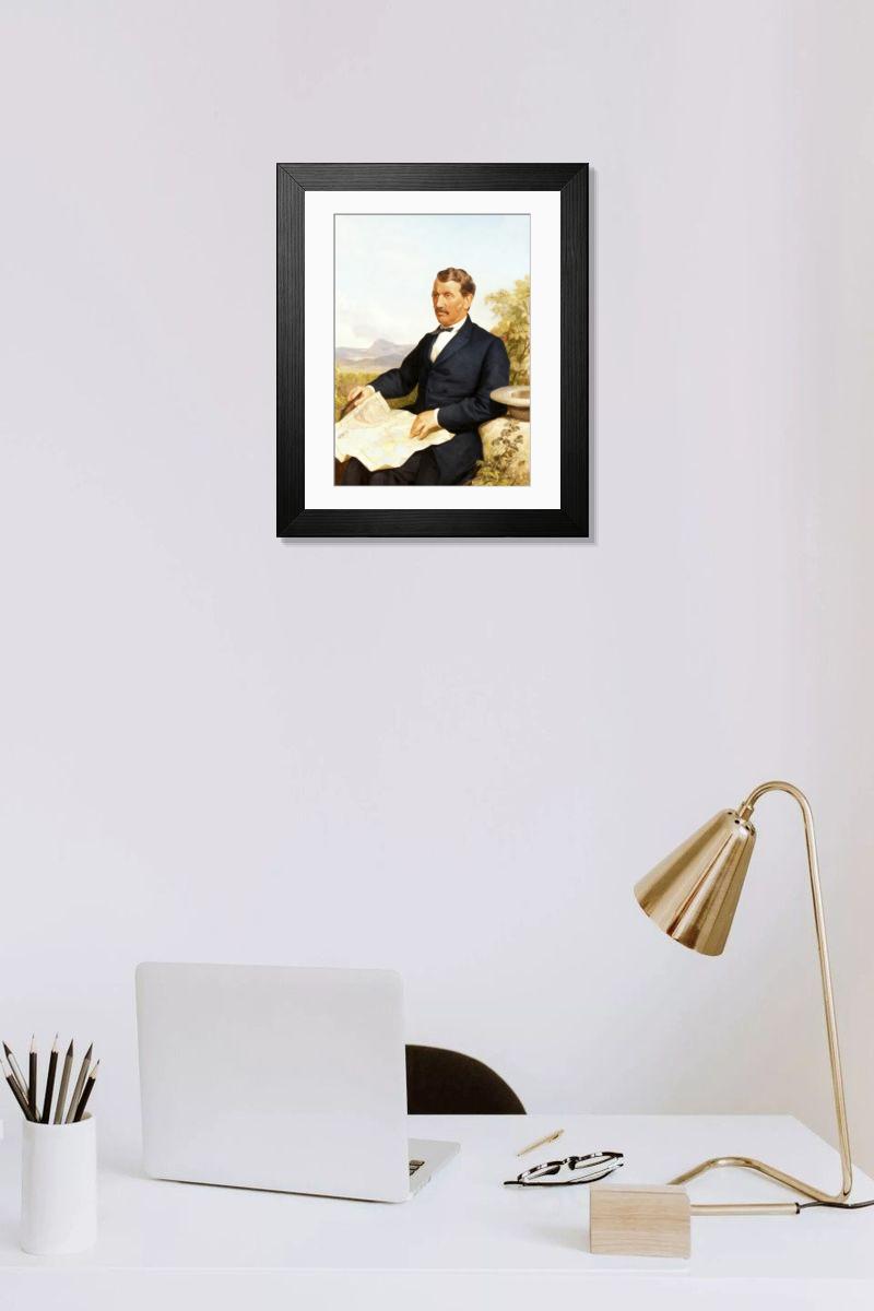 Shown hanging in a room: Modern 14"x12" (36x31cm)