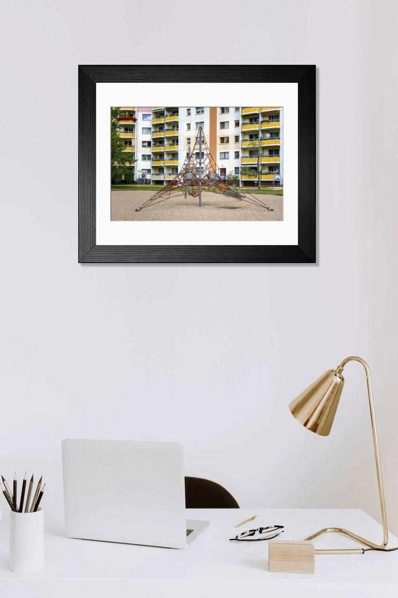 Shown hanging in a room: Modern 14"x12" (36x31cm)