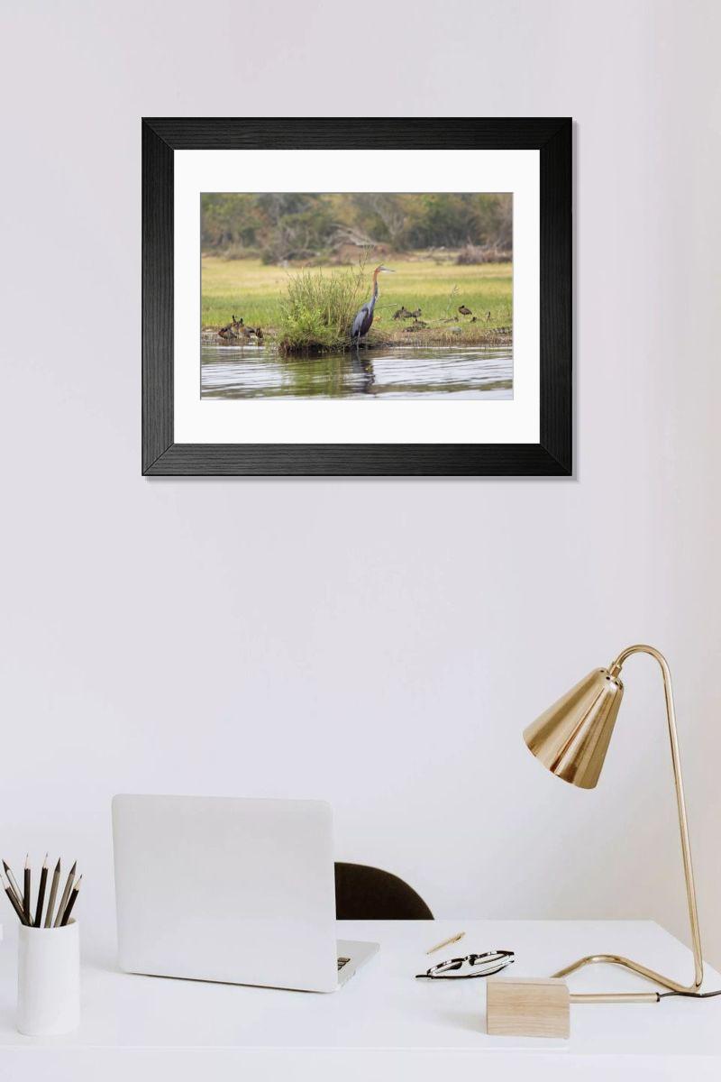 Shown hanging in a room: Modern 14"x12" (36x31cm)