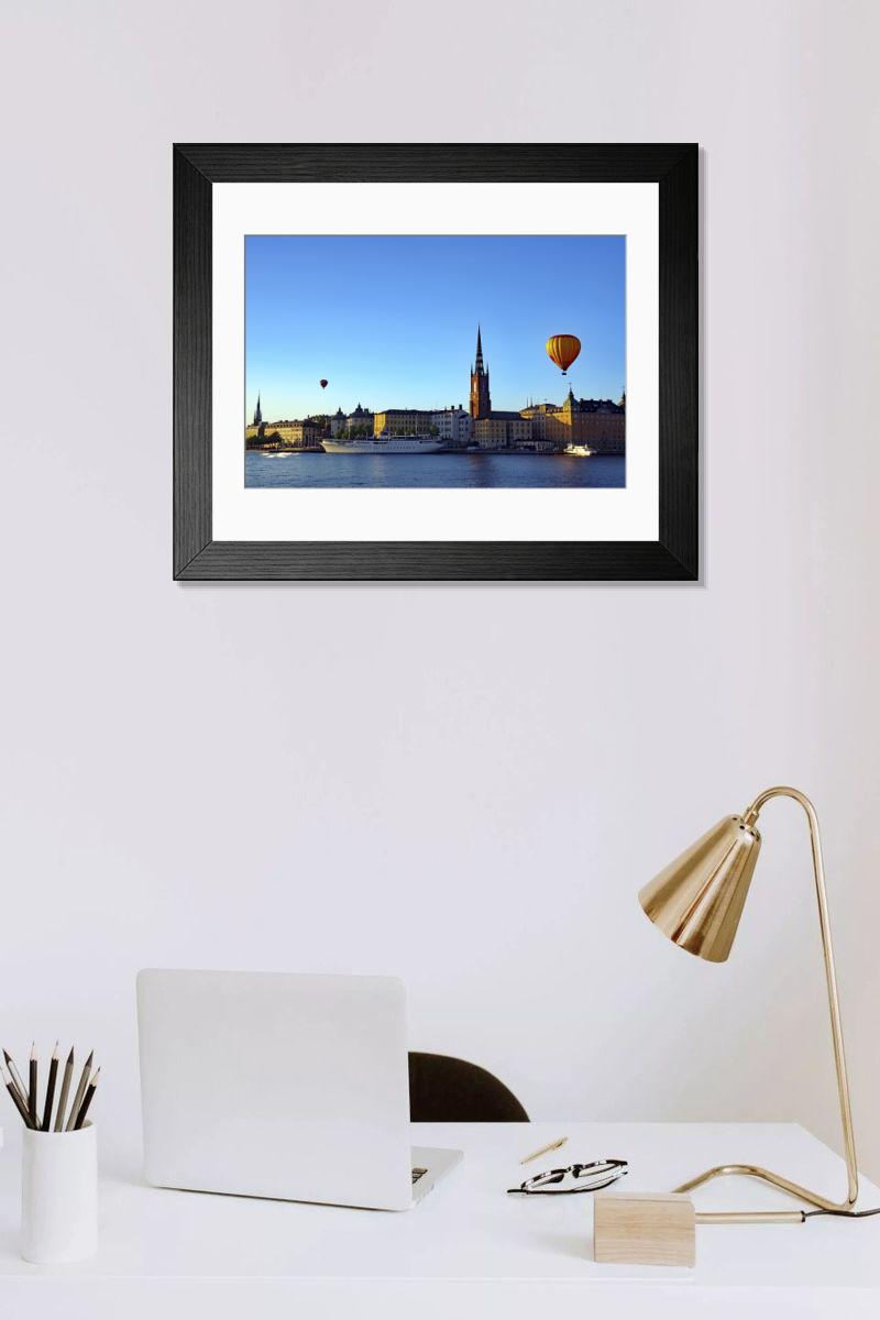 Shown hanging in a room: Modern 14"x12" (36x31cm)