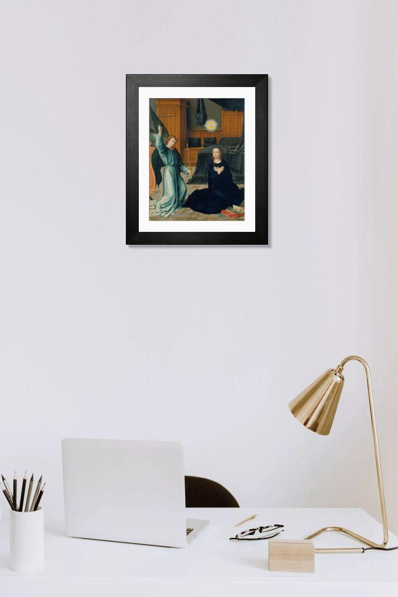 Shown hanging in a room: Modern 14"x12" (36x31cm)