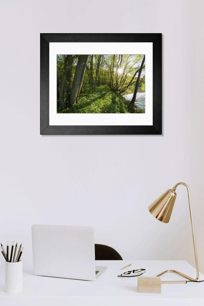 Shown hanging in a room: Modern 14"x12" (36x31cm)