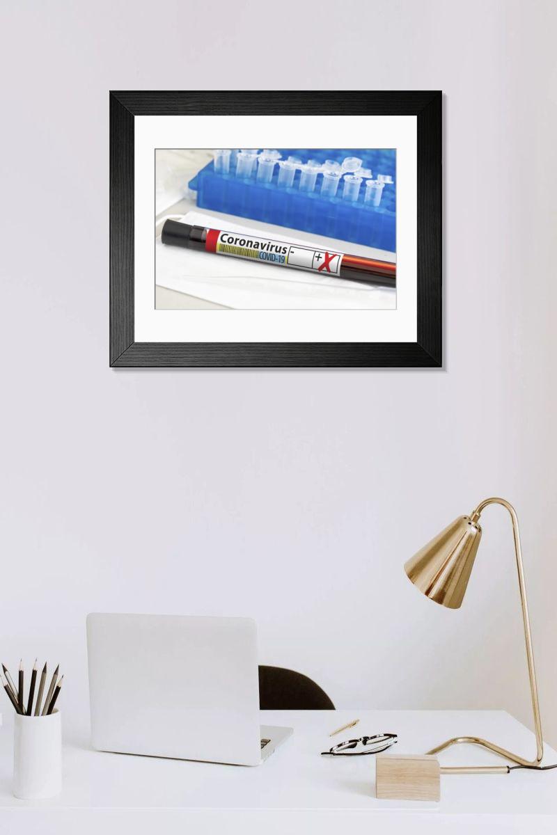 Shown hanging in a room: Modern 14"x12" (36x31cm)