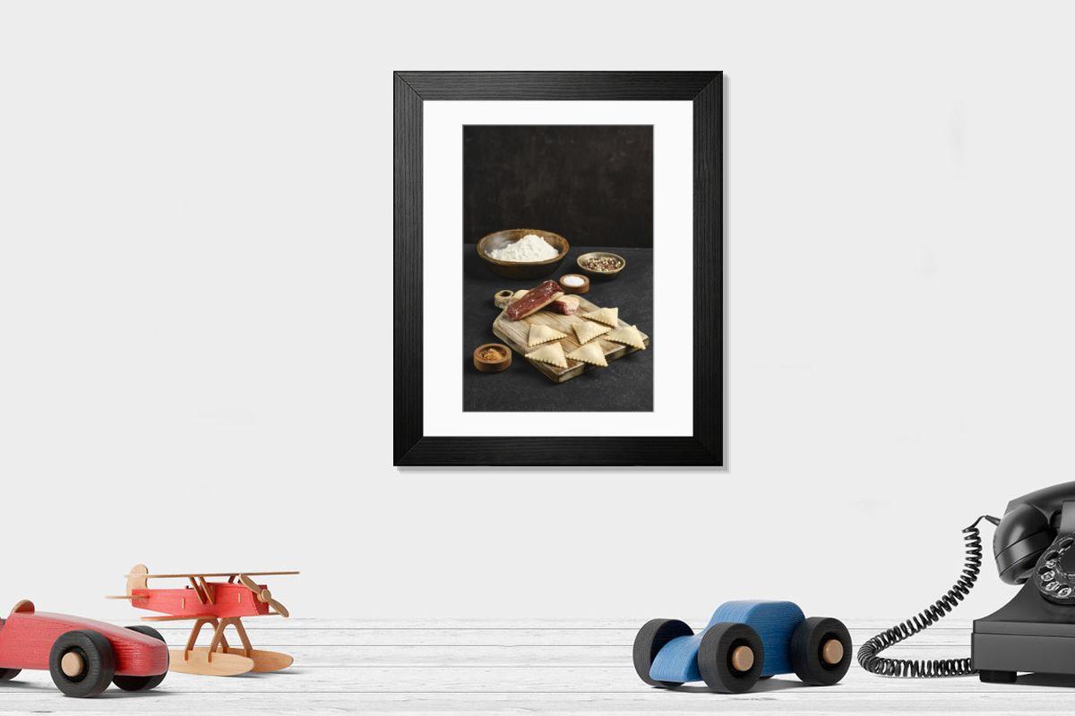 Shown hanging in a room: Modern 14"x12" (36x31cm)