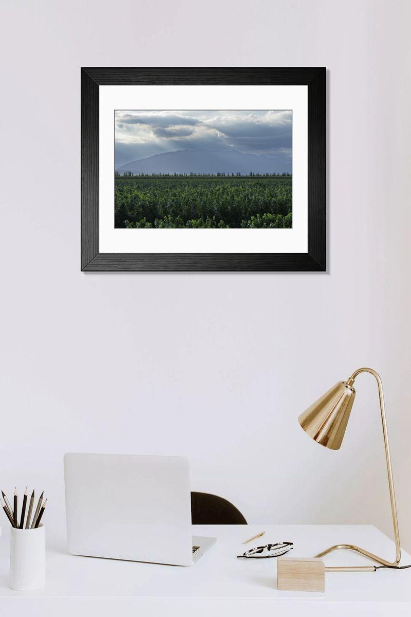 Shown hanging in a room: Modern 14"x12" (36x31cm)