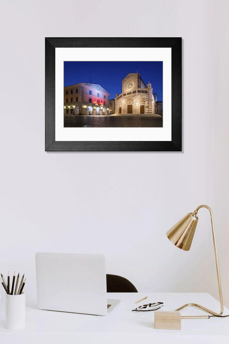Shown hanging in a room: Modern 14"x12" (36x31cm)