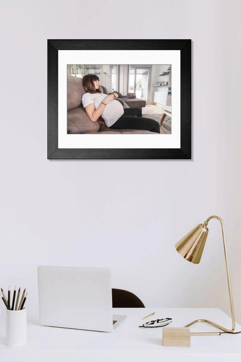 Shown hanging in a room: Modern 14"x12" (36x31cm)