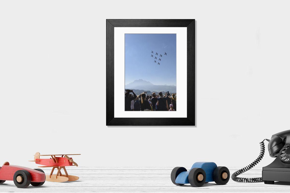 Shown hanging in a room: Modern 14"x12" (36x31cm)
