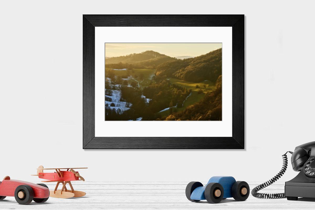 Shown hanging in a room: Modern 14"x12" (36x31cm)