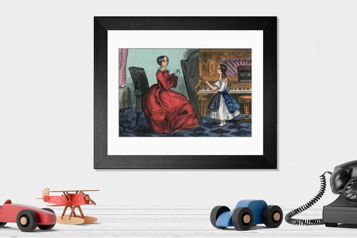 Shown hanging in a room: Modern 14"x12" (36x31cm)