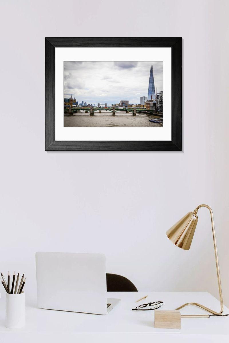 Shown hanging in a room: Modern 14"x12" (36x31cm)