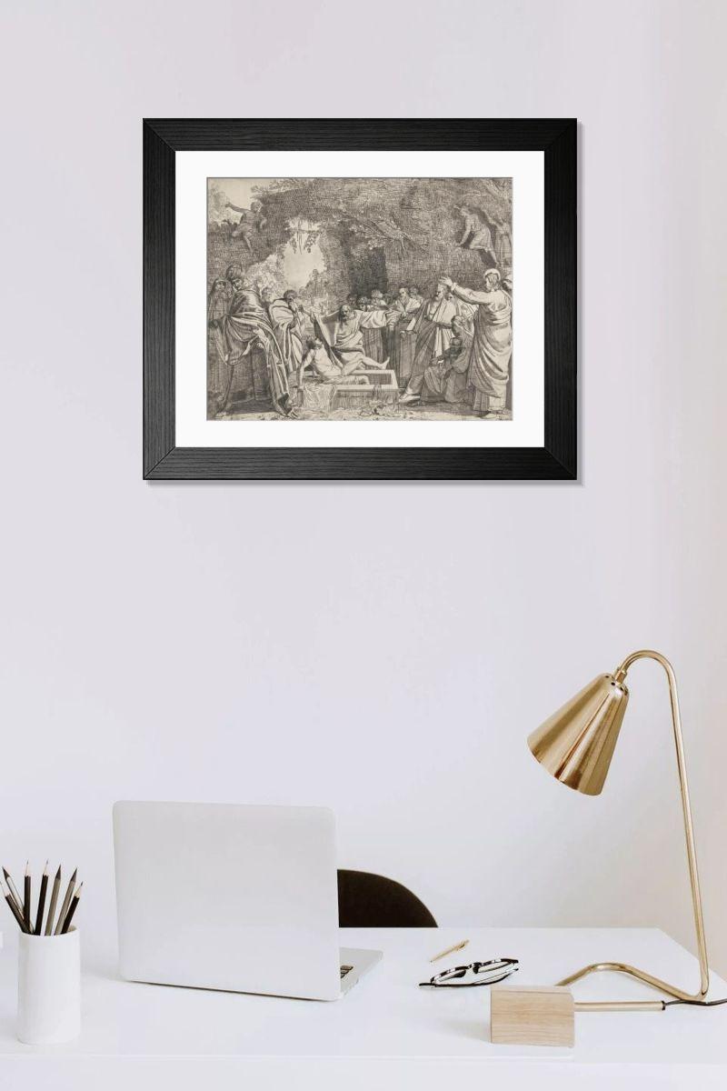 Shown hanging in a room: Modern 14"x12" (36x31cm)