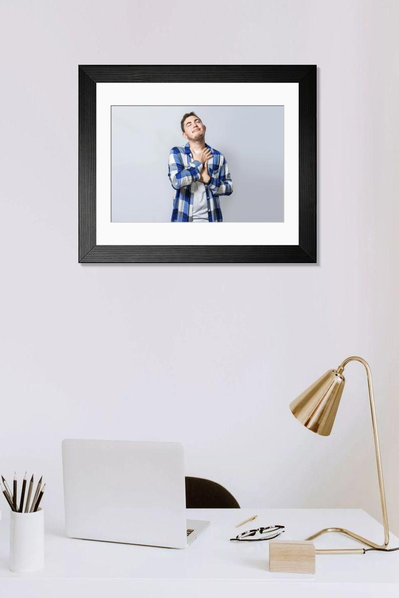Shown hanging in a room: Modern 14"x12" (36x31cm)