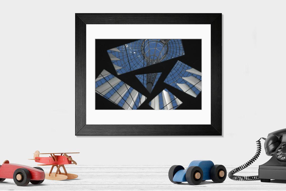 Shown hanging in a room: Modern 14"x12" (36x31cm)