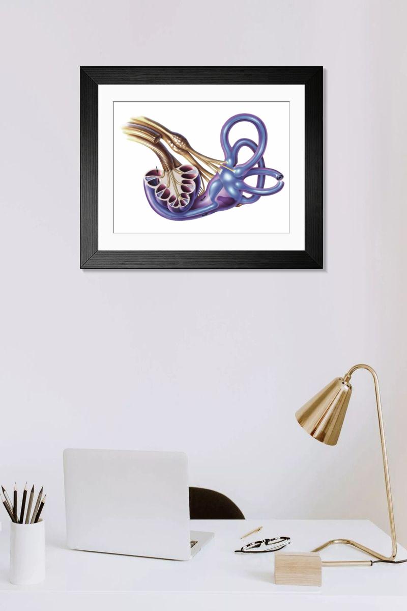 Shown hanging in a room: Modern 14"x12" (36x31cm)