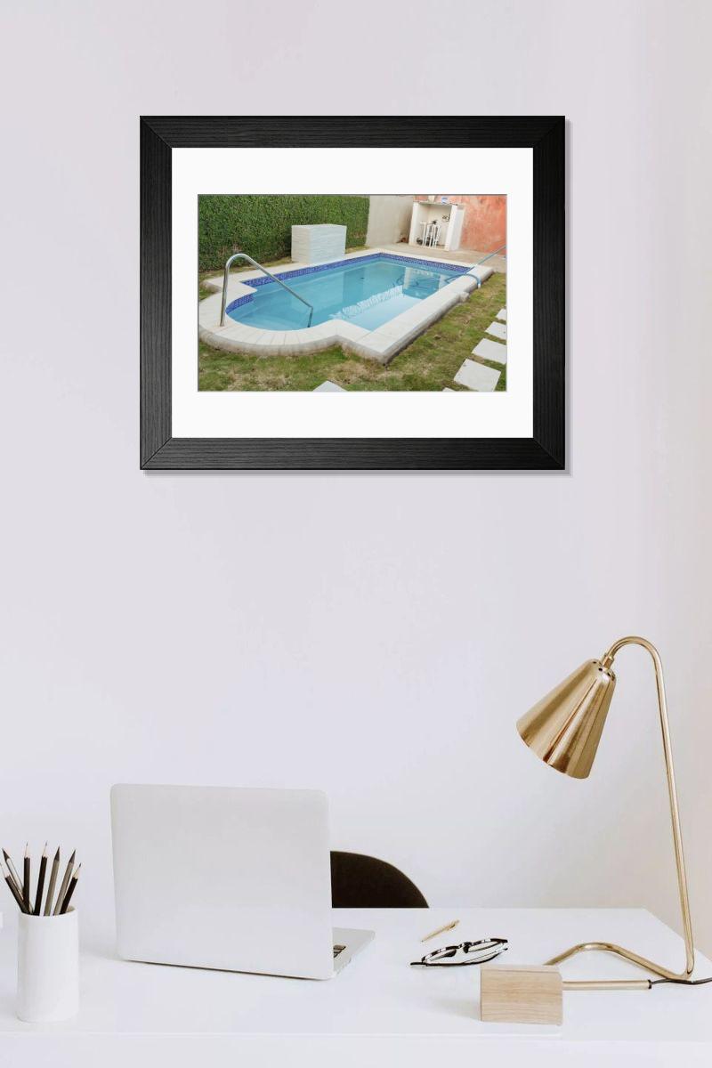 Shown hanging in a room: Modern 14"x12" (36x31cm)