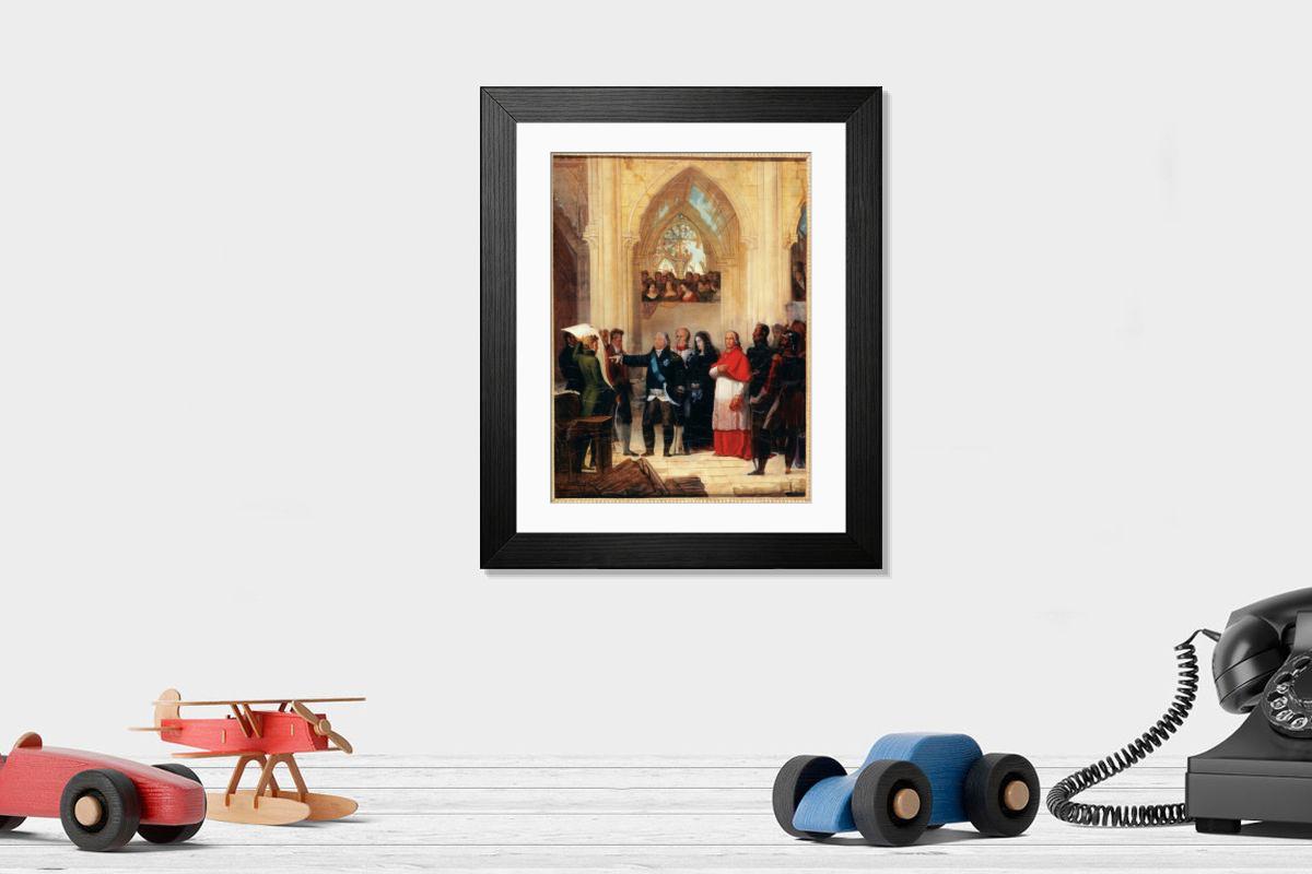 Shown hanging in a room: Modern 14"x12" (36x31cm)