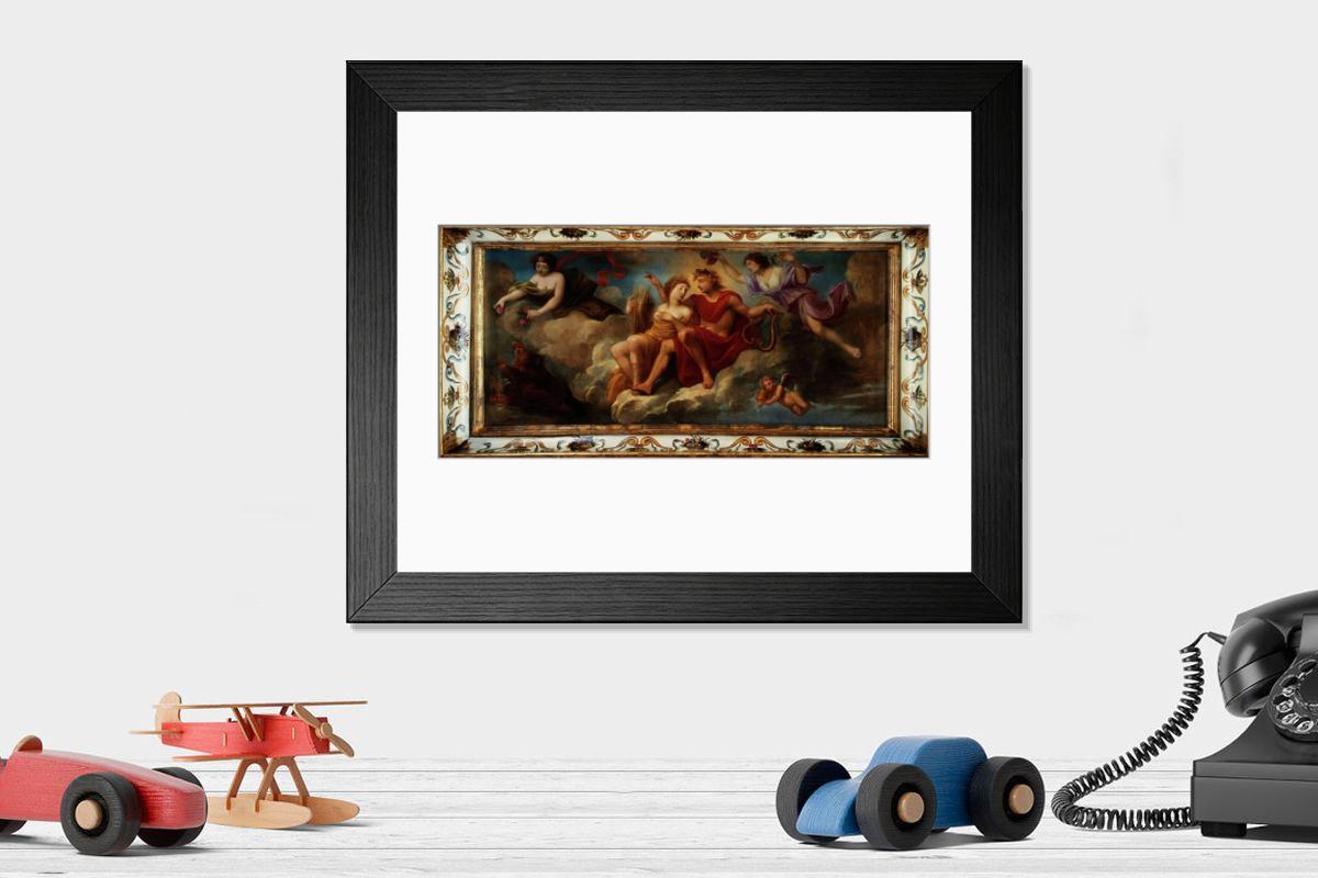 Shown hanging in a room: Modern 14"x12" (36x31cm)