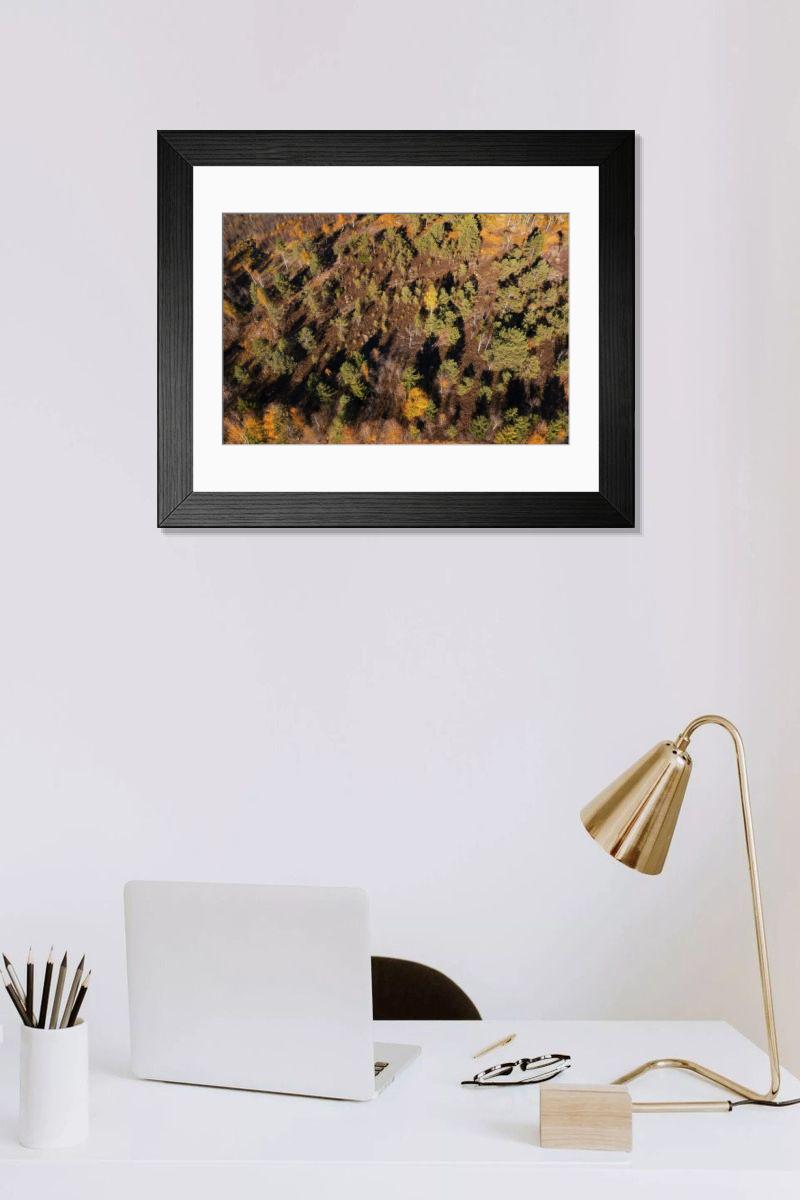 Shown hanging in a room: Modern 14"x12" (36x31cm)