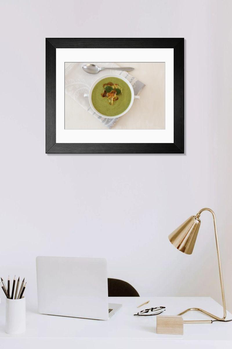 Shown hanging in a room: Modern 14"x12" (36x31cm)