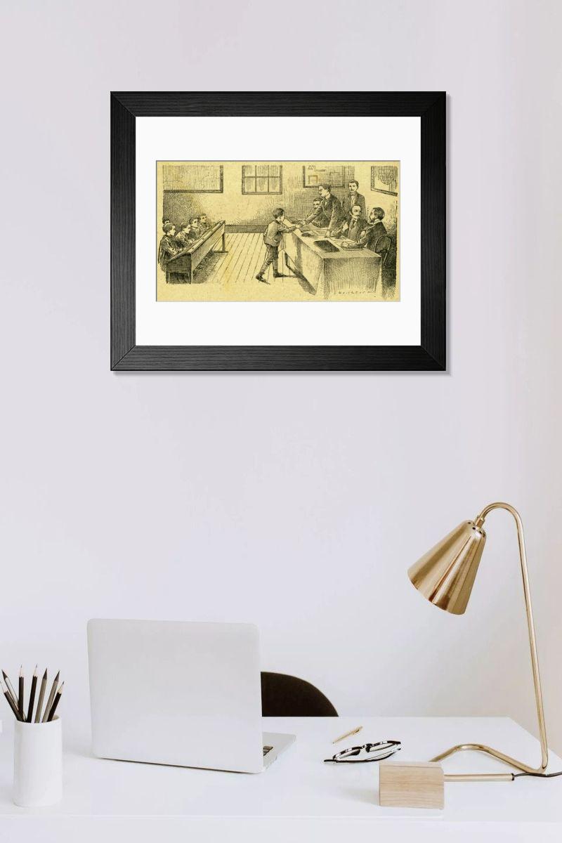 Shown hanging in a room: Modern 14"x12" (36x31cm)
