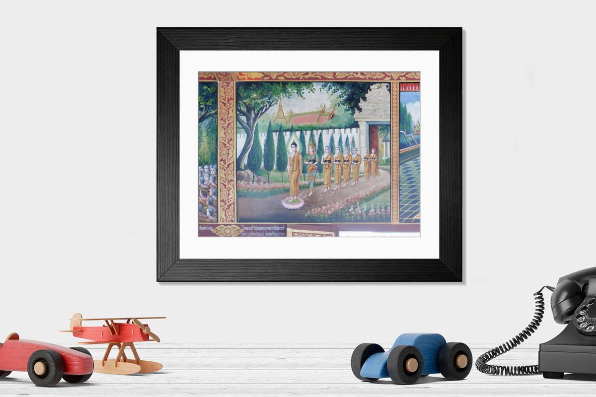 Shown hanging in a room: Modern 14"x12" (36x31cm)