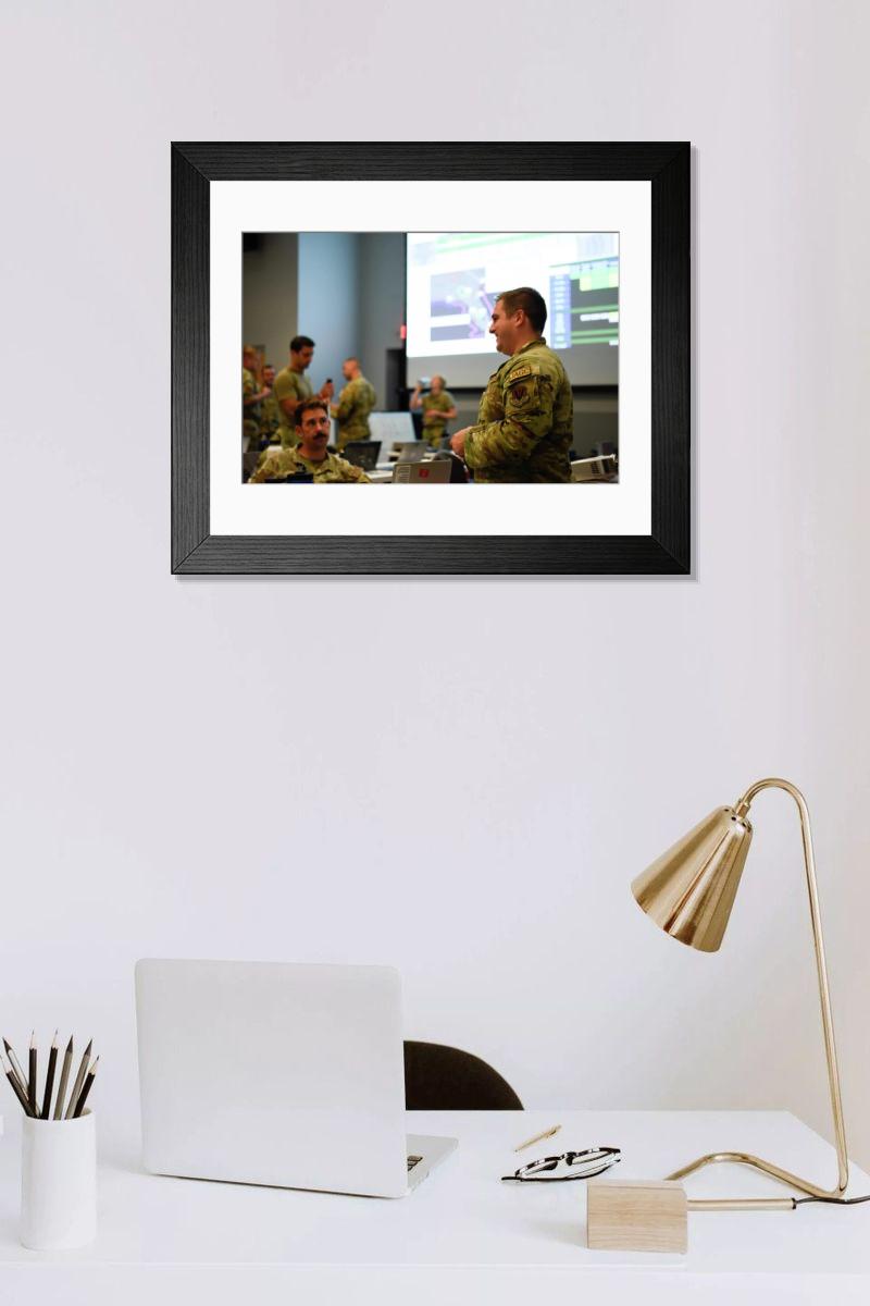 Shown hanging in a room: Modern 14"x12" (36x31cm)