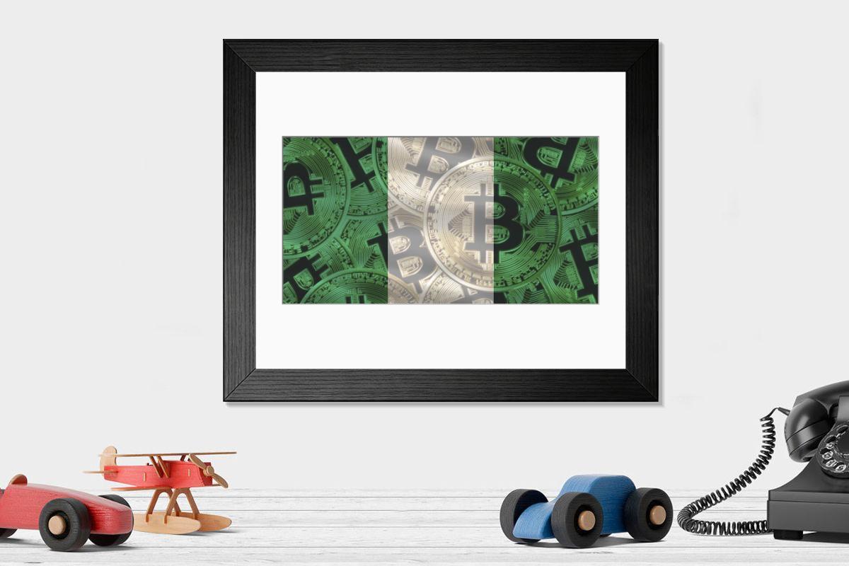 Shown hanging in a room: Modern 14"x12" (36x31cm)