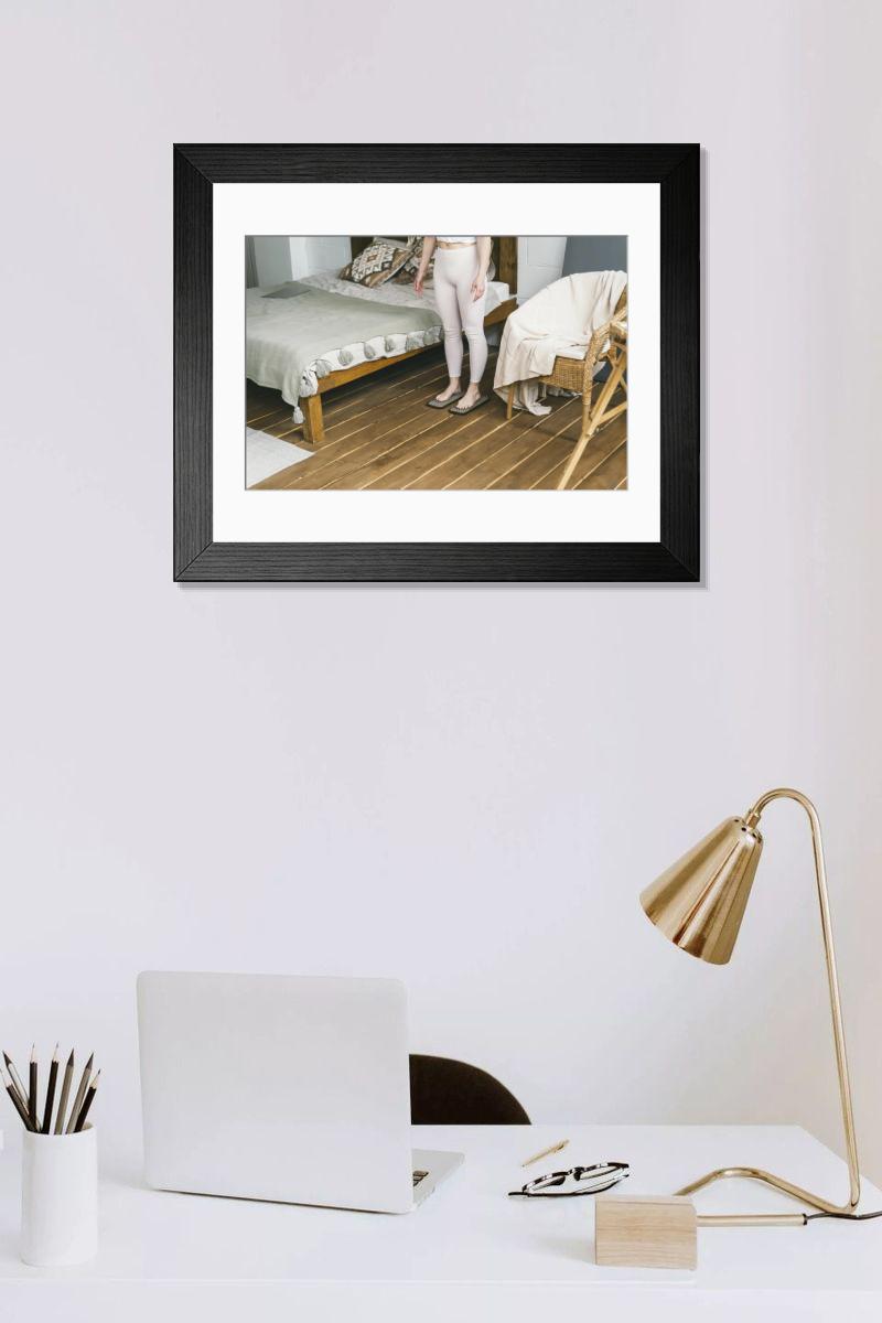 Shown hanging in a room: Modern 14"x12" (36x31cm)