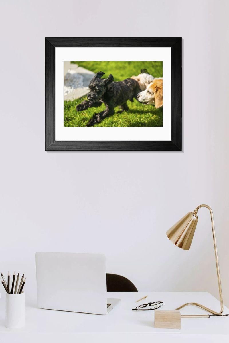 Shown hanging in a room: Modern 14"x12" (36x31cm)