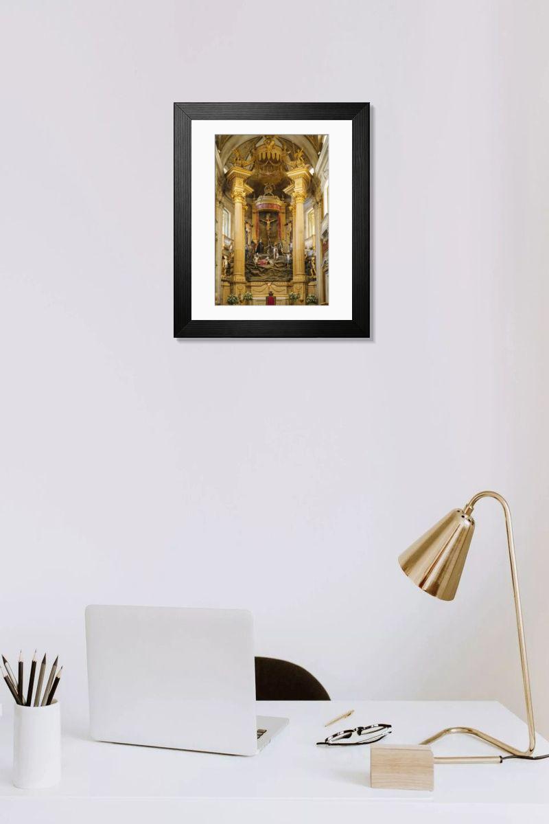 Shown hanging in a room: Modern 14"x12" (36x31cm)
