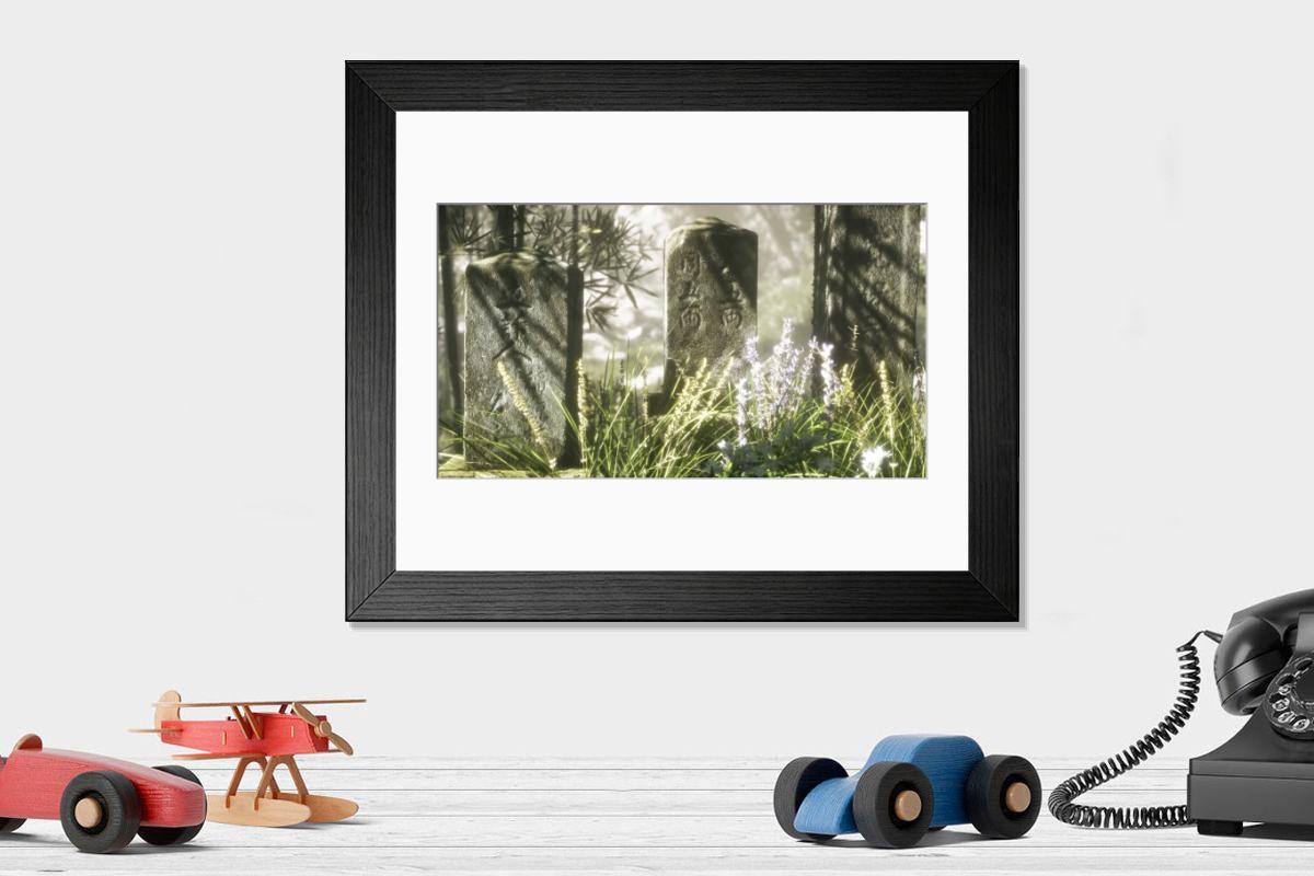 Shown hanging in a room: Modern 14"x12" (36x31cm)