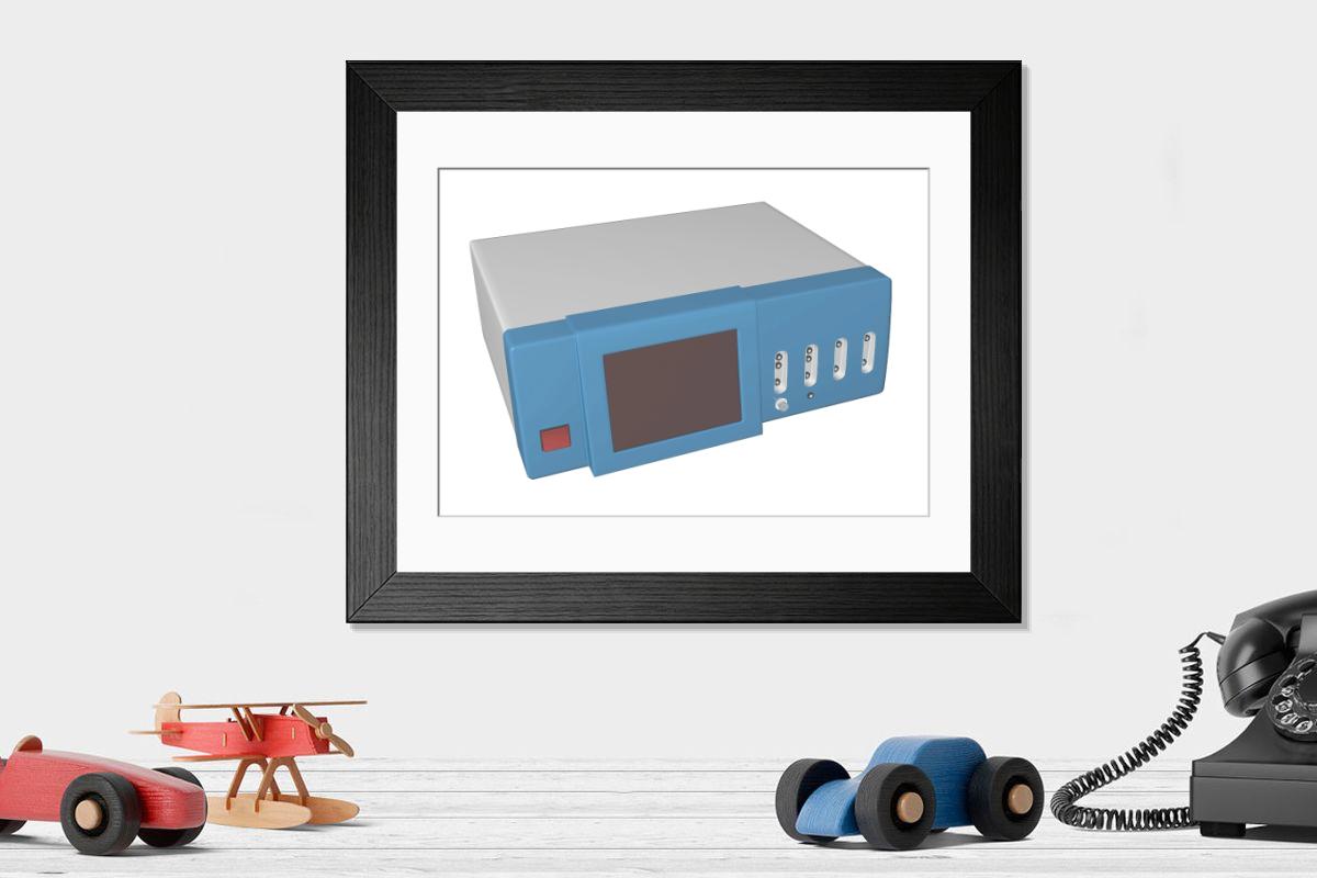 Shown hanging in a room: Modern 14"x12" (36x31cm)
