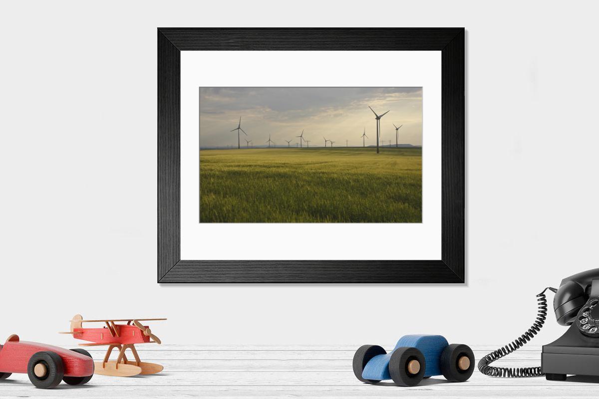 Shown hanging in a room: Modern 14"x12" (36x31cm)
