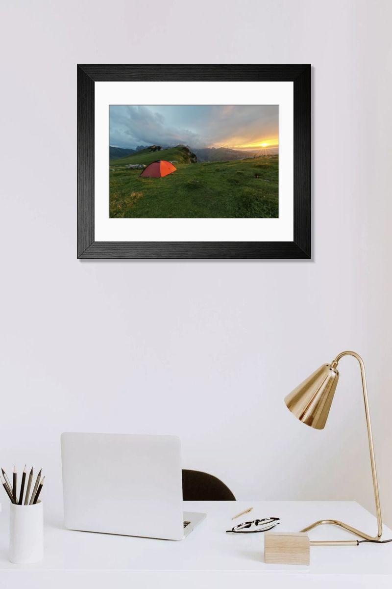 Shown hanging in a room: Modern 14"x12" (36x31cm)