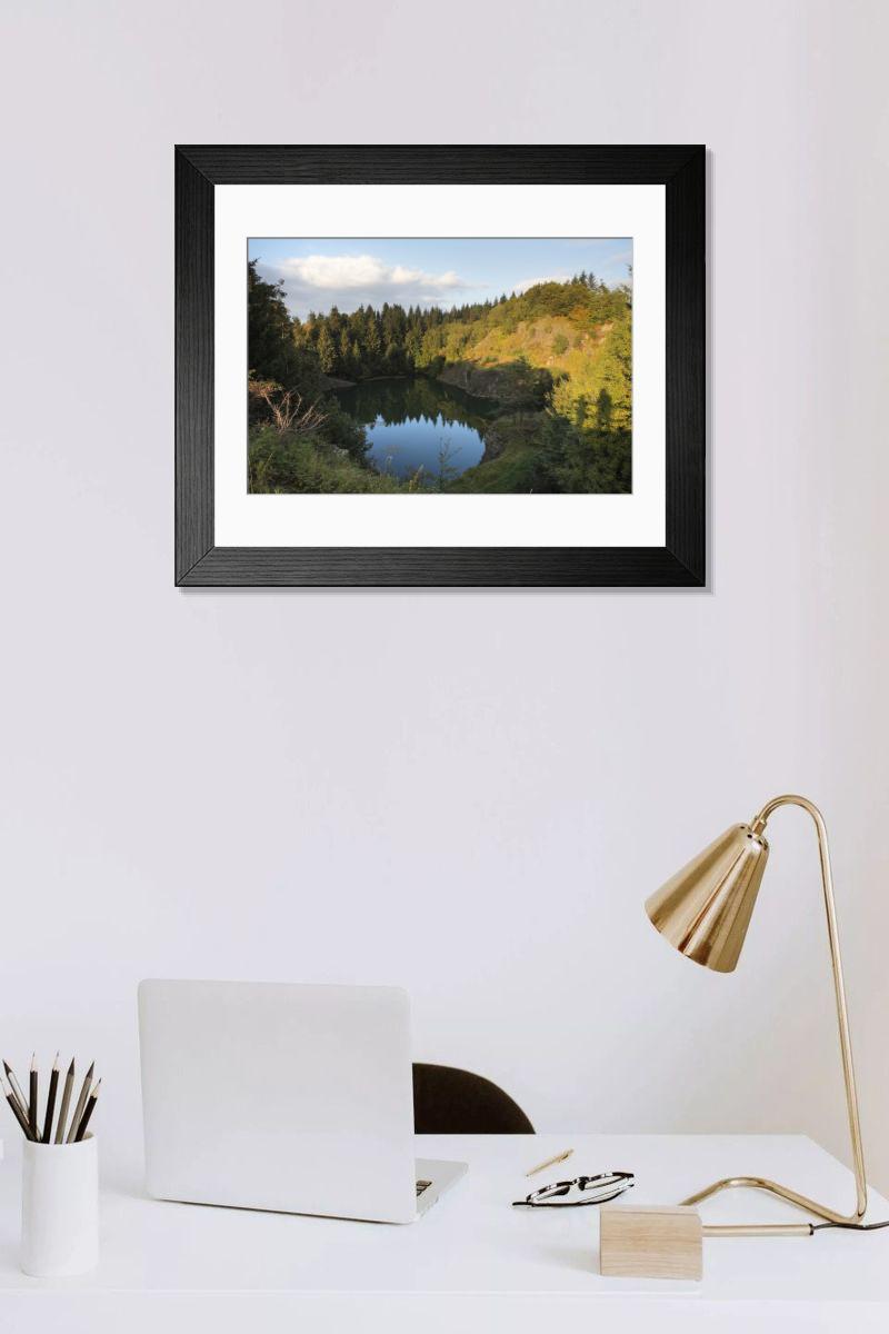 Shown hanging in a room: Modern 14"x12" (36x31cm)